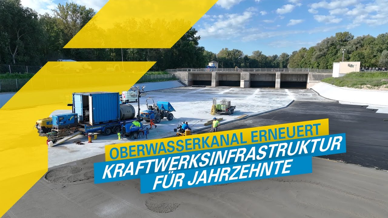 Oberwasserkanal erneuert: Felbermayr saniert Kraftwerksinfrastruktur für Jahrzehnte Slide